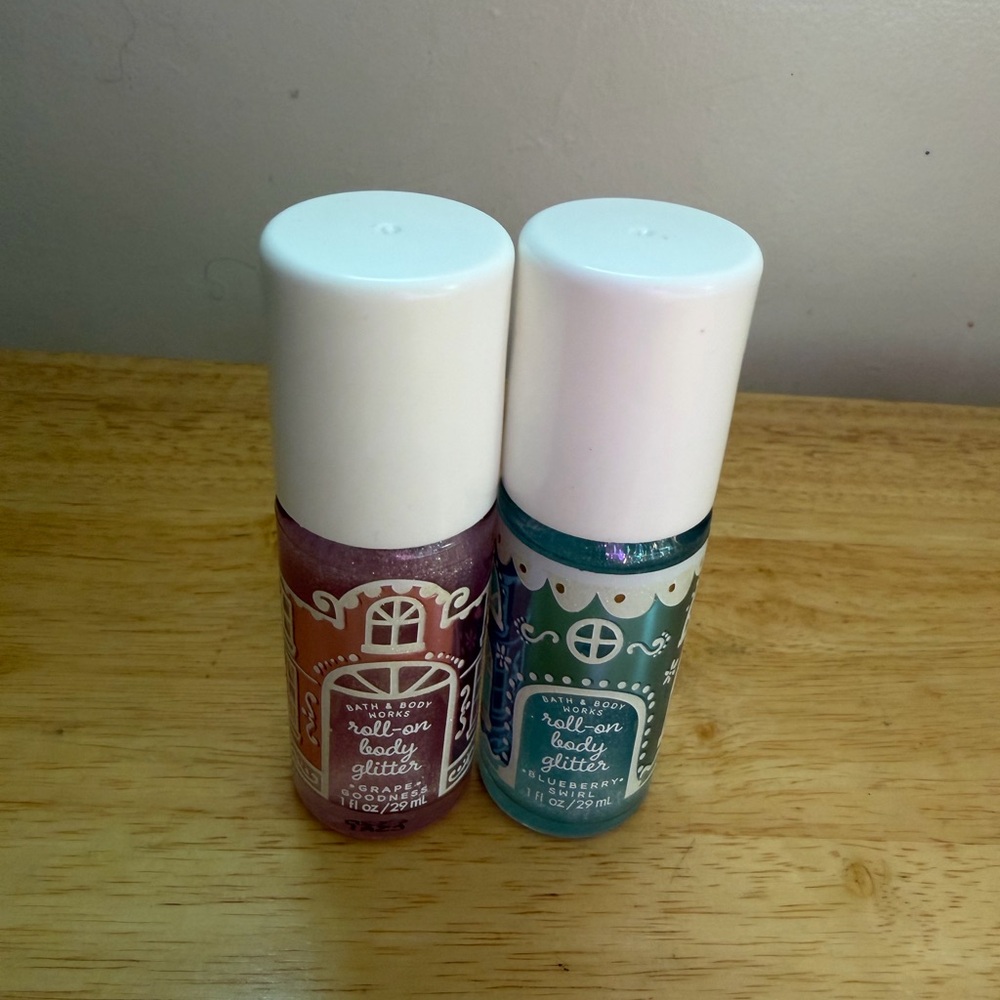 Roll-On Body Glitter Set - Pink and Blue